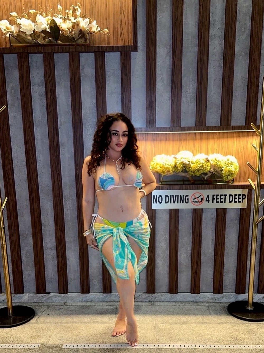 Women’s Blue & Green Tie-Dye Bikini